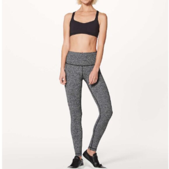 Lululemon Wunder Under Hi-Rise Tight 28" - Heathered Black - Size 4 - Picture 1 of 12